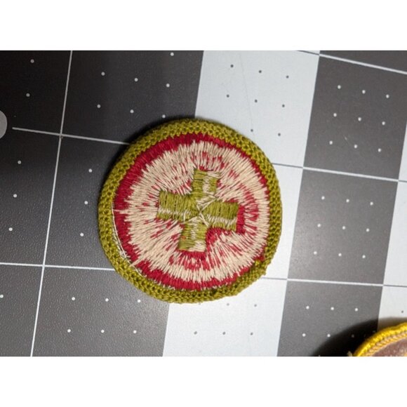 Boy Scout Lodge Silver Tomahawk Troop Repersentative lot 3 First Aid Tenderfoot - Picture 7 of 8